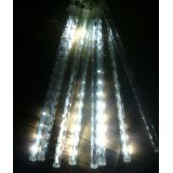 Dekoračné led osvetlenie cencúle padajúci sneh- biele 30cm - 2,25 m