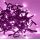 Vianočná led svetelná reťaz vnútorná - 100led - 4,95m fialová