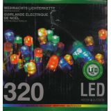 LED-320- vianočná reťaz farebná - 320 ks - 24 m