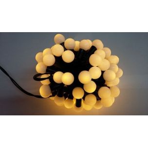 LED-100 - vianočná reťaz teplá biela - okruh - 100 ks - 6,9 m guličky
