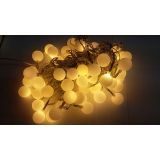 LED-50 - vianočná reťaz teplá biela - 50 ks - 9,8 m guličky