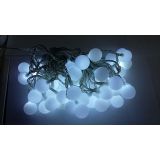 LED-50 - vianočná reťaz studená biela - 50 ks - 9,8 m guličky