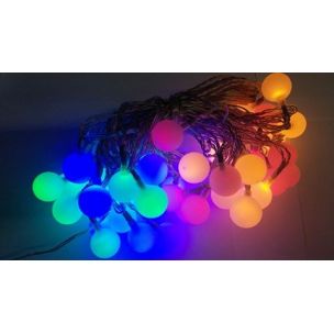 LED-50 - vianočná reťaz farebná - 50 ks - 8,9 m guličky