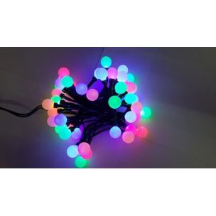 LED-100 - vianočná reťaz farebná - okruh - 100 ks - 6,9 m guličky