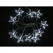 Vianočná led svetelná reťaz HVIEZDY vnútorná 20 LED biela