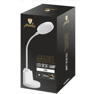 Stolná LED lampa ANABEL 8W - biela