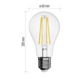 LED Filament žiarovka 7W / E27 teplá biela